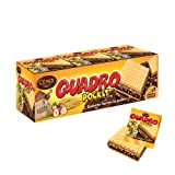 Cémoi - Etui Quadro Pocket Gaufrettes Fourrées, Chocolat Praliné, 9 Gaufrettes Emballées Individuellement - Fabriqué en France (187 g)