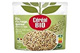 Céréal Bio Blé, Riz Rouge, Quinoa - Sachet Micro-ondable, Rapide à Réchauffer - Végan et Bio - 220g - 203314