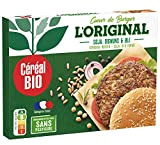 Céréal Bio Cœur de Burger L'Original, Soja, Oignons & Blé - Végan et Bio - Simple et Rapide à Réchauffer ...