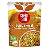 Céréal Bio Quinoa Royal, Carottes Jaunes & Cumin - Sachet Micro-ondable, Rapide à Réchauffer - Végan et Bio - 220g ...