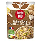 Céréal Bio Quinoa Royal, Pois Chiches & Citron confit - Sachet Micro-ondable, Rapide à Réchauffer - Végan et Bio - ...