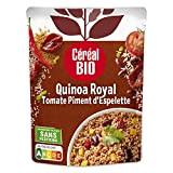 Céréal Bio Quinoa Royal, Tomates Séchées & Piment d'Espelette - Sachet Micro-ondable, Rapide à Réchauffer - Végan et Bio - ...