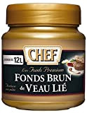 CHEF Fonds Brun de Veau Lié Premium en pâte Fonds - Aides Culinaires, Sauces - Pot de 600g