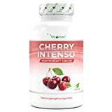 Cherry Intenso - 180 gélules avec 550 mg d'extrait - Extrait premium à concentration 50:1-100% de griotte de Montmorency - ...