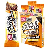 Chiefs® Protein Bar avec 20g de protéines et 214kcal • Barre protéinée à faible teneur en sucre et riche en ...
