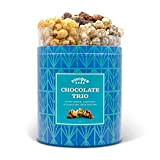 Chocolate Trio Gourmet Popcorn Sélection Boîte cadeau ultime avec trois délicieuses saveurs de popcorn au chocolat, cadeau végétarien