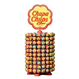 Chupa Chups - Roue de 200 Sucettes - Sucettes à la Pulpe de Fruit + Sucettes Cola et Milky - ...