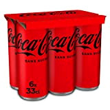 Coca-Cola Sans Sucres Pack 6x33CL Canettes - Les 6 canettes de 33cl