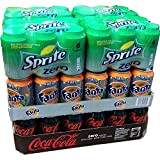 Coca Cola Zero, Fanta Orange Zero et Sprite zéro pour 24 x 0,33l Dose paquet XXL (72 doses au total)