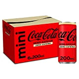 Coca-Cola Zero Sucre Zero Caféine - Soda sans sucre sans calories, sans caféine - Pack de 6 mini boîtes 200 ...
