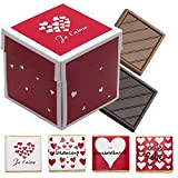 Coffret de Chocolats - Boîte de 40 Carrés de Chocolat Pour Lui Dire Je t’Aime - Saint Valentin - Chocolats ...