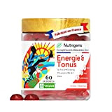 Complément alimentaire Français | 60 Gummies Vegan | Energie/Tonus | Acérola/Ginseng | Booster d'énergie | Renforcement musculaire | Goût Cerise ...