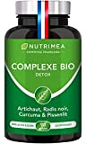 COMPLEXE BIO - Detox Intestin, Foie & Colon - Sans Excipient - Artichaut, Radis Noir, Curcuma & Pissenlit - Elimination ...