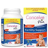 Conceive Plus Vitamines de fertilité pour homme - Stimule la testostérone, augmente la production de sperme - Zinc, folate, racine ...