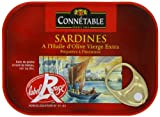 Connétable Sardines à l'Ancienne Label Rouge à l'Huile d'Olive Vierge Extra 135 g
