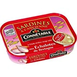 Connétable Sardines à l'Huile d'Olive Vierge Extra/aux Échalotes de Bretagne 115 g