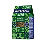 Craquantes Adonis Keto Olive et Graines de Chia (lot de 10 cracker de 60g) | Végétalien et Keto l 100% ...