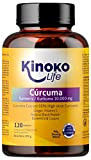 CURCUMA 10000 mg | Curcumine pure | 120 gélules | 95% d'extrait | Gingembre, Poivre noir, Boswellia, Vitamine C et ...