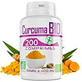 Curcuma Bio - 400mg - 200 Comprimés - Bio Atlantic