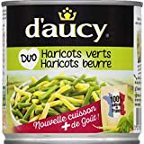 D Aucy Duo haricots verts haricots beurre 1/2 d'aucy - La boîte de 225g net égoutté