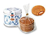 Daelmans Stroopwafels - Gaufrettes au caramel dans une boîte bleu de Delft - 330 grammes par boîte - Authentique gaufre ...