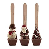 Dekora - Cuillères de Noël en Chocolat | Chocolats de Noël avec Décoration lot de 12