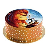 Dekora- Disque Comestible de Le Roi Lion pour la Décoration du Gâteau d'anniversaire-20 cm, 236039, Multicouleur