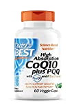 Doctor's Best, High Absorption CoQ10 avec PQQ et BioPerine, 60 Capsules végétaliennes, Testé en Laboratoire, Sans Gluten, Sans Soja, Végétarien