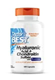Doctor's Best, Hyaluronic Acid avec Sulfate de Chondroïtine et Collagène, 180 Gélules, Testé en Laboratoire, Sans Gluten, Sans Soja
