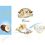Dragées à la noix de coco aux Amande recouverts de Chocolat Blanc 500g (90 Unités)