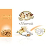 Dragées Amande recouverts de Chocolat Blanc avec Biscuits Italiens Amaretti 500g (90 Unités)