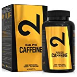Dual Pro Caffeine|Caféine Pure|120 Capsules 100% Naturelles Végans|Sans Lactose ni Gluten|4 Mois d'Approvisionnement|Pour Tout le Monde|200mg de Caféine par Gélule|Certifié ...