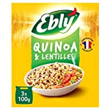 EBLY Quinoa/Lentilles Cuisson 10 Minutes Set de 6 x 3 Sachets Cuisson de 100 g