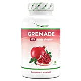 Extrait de Grenade - 180 gélules - 1800 mg par dose journalière - Premium : 40% d'acide ellagique - Hautement ...