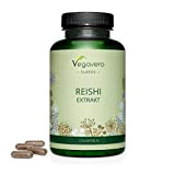EXTRAIT de Reishi Vegavero® | 6500 mg par gélule (650 mg d'Extrait 10:1) | 120 Gélules | Avec 40% Polysaccharides ...