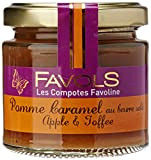 FAVOLS Compotes de Fruits Pomme Caramel au Beurre Salée 120 g - Lot de 6