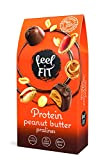 Feel FIT Pralines de protéiné au beurre de cacahuètes sans sucre ajouté, chocolat sans sucre et sans gluten, bonbons sans ...