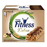 Fitness Délice Chocolat Noisettes de Nestlé Barre de Céréales 6 x 22,5 g - Lot de 6