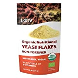 Flocons de levures alimentaires bio non-fortifiées de LOOV, Grillés, Végétaliens, sans OGM, sans gluten, bonne source de vitamines B, 227 ...