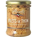 Florelli Filets de thon à l'huile d'olive. - Le bocal de 140g net égoutté