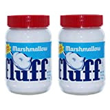 Fluff Marshmallow Natural Set of 2, tartinade de pain, tartinade, guimauve, vanille, 213 g