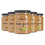 foodspring Beurre de cacahuète bio, 6 x 250 g, Pour des en-cas savoureux et protéinés, 100 % de cacahuètes entières ...