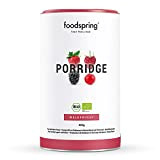 foodspring Porridge Protéiné, Fruits Rouges, 420g, à partir de soja bio, Moins de sucres ajoutés et un goût plus authentique