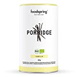 foodspring Porridge Protéiné, Vanille, 420g, à partir de soja bio, Moins de sucres ajoutés et un goût plus authentique