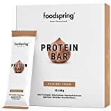foodspring Protein Bar en paquet de 12, Crème de noisette, Plein de goût et plein d'énergie, avec très peu de ...