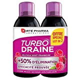 Forté Pharma - TurboDraine Framboise | Complément Alimentaire à base de thé vert | Lot de 2 x 500 ml