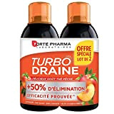 Forté Pharma - TurboDraine Thé-Pêche | Complément Alimentaire à base de thé vert - Elimination et drainage | Lot de ...