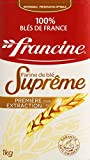 Francine Farine de blé Suprême, type 45, première extraction, 100 % blés de France - La boîte de 1kg