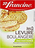 Francine Ma levure boulangère instantanée, pour pains et brioches bien levés - Les 6 sachets, 30g