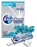 Freedent White 5 Etuis de 10 Chewing-Gums sans Sucres Menthe Douce 70 g